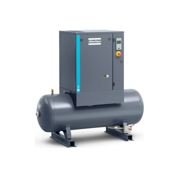 Atlas Copco G2-116T AFF, 3HP, Oil-Injected Rotary Screw, 71 Gal Tank, 116PSI, 208/230/460V w/Dryer 8152103838 - main
